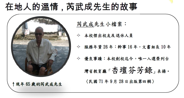 杏壇芬芳錄傑出校友-芮武成先生